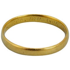18th Century Gold Posy Ring