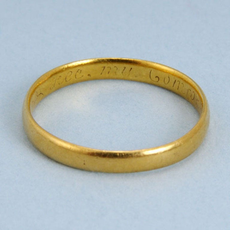 18th Century Gold Posy Ring