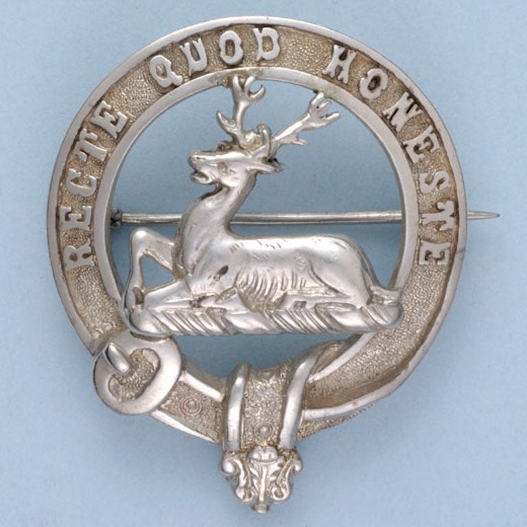 Antique Silver Scottish Clan Badge, Anderson