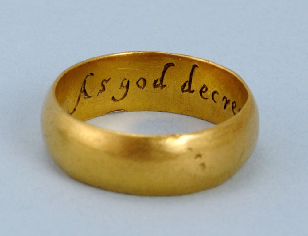 17th Century Gold Posy Ring