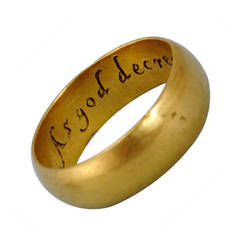 17th Century Gold Posy Ring