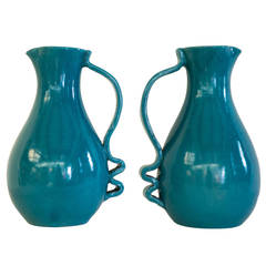 Pair of French Art Deco Primavera Vases