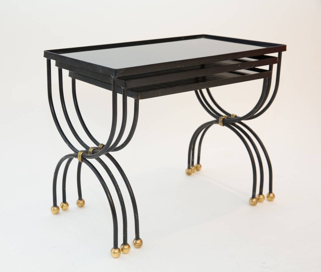 French Maison Jansen 1950s Nest of Tables For Sale