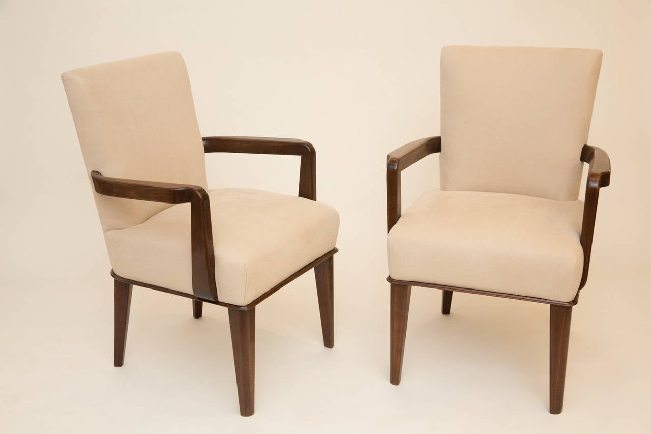 Pair of Large French Art Deco Armchairs 2