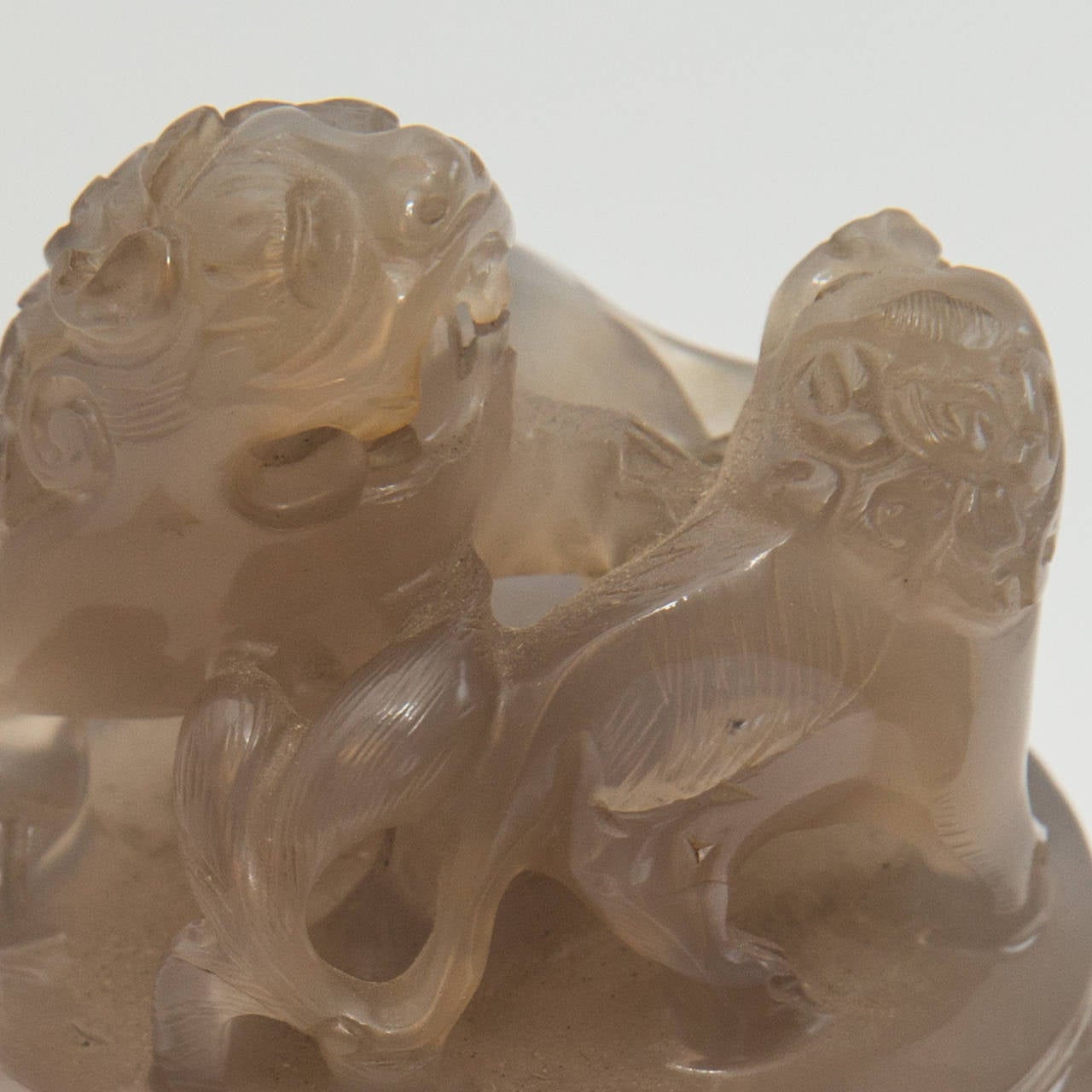 19th Century Ching Dynasty Carved Agate Tripod Censer