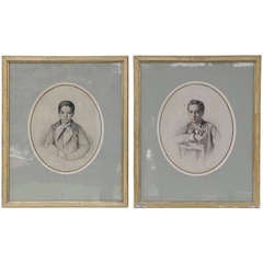 Portraits of two young French boys