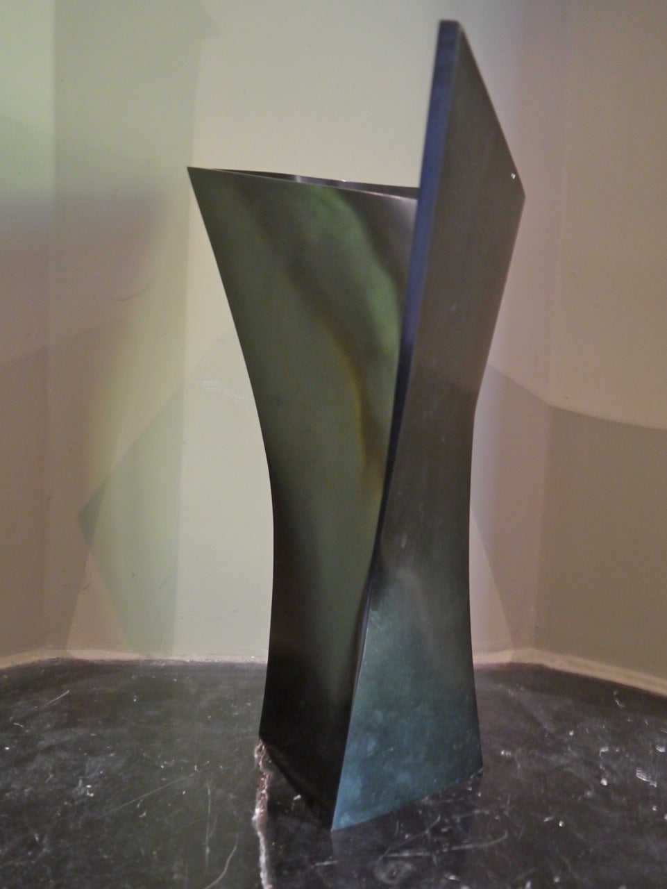 20th Century Asymmetric Japanese Bronze Vase For Sale 1