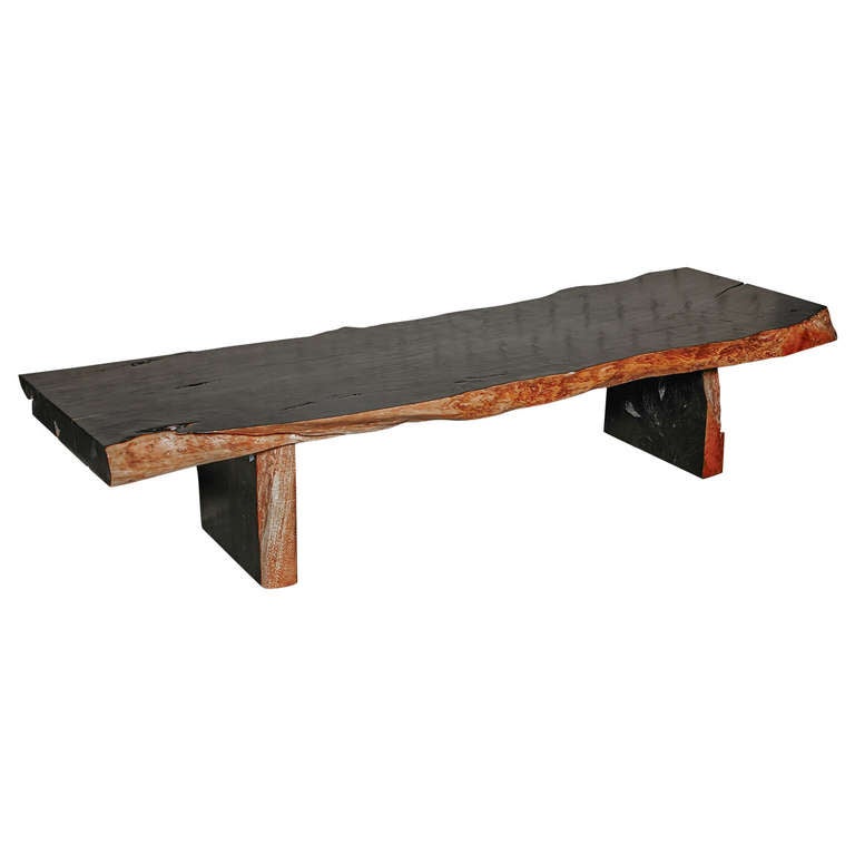 20th Century Solid Teak Wood Coffee Table For Sale