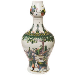 Porcelain Garlic Vase Famille Verte
