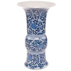 Blue and White Beaker Shaped Vase