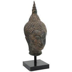 Mid Century Bronze Thai Buddha