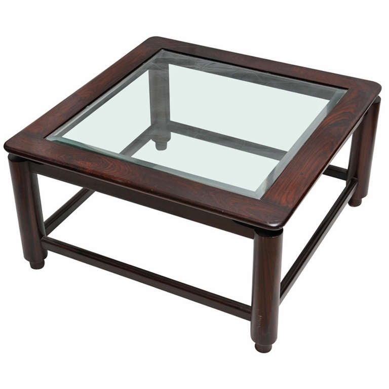 British Colonial Rosewood Coffee Table With Bevelled Gl Circa British Colonial Rosewood Coffee Table With Bevelled Gl Circa 1950s For