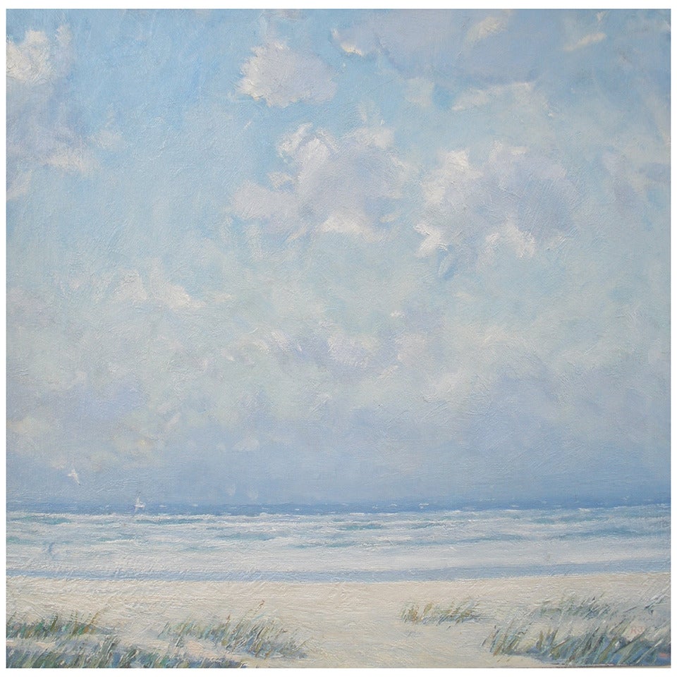 Robert Jones "Surfside Summer" Oil on Board Seascape Painting