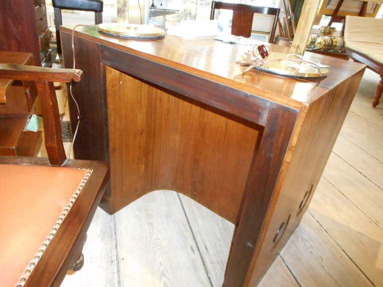 Deco Period Teak and Rosewood Desk from Cruise Ship 1