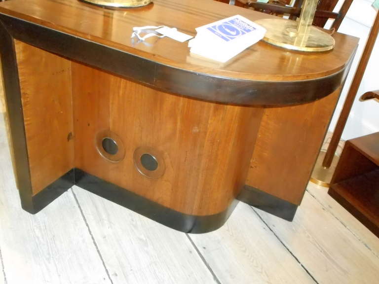 Deco Period Teak and Rosewood Desk from Cruise Ship 2