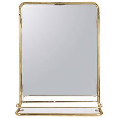 Brass Stateroom Mirror from Midcentury Cruise Ship