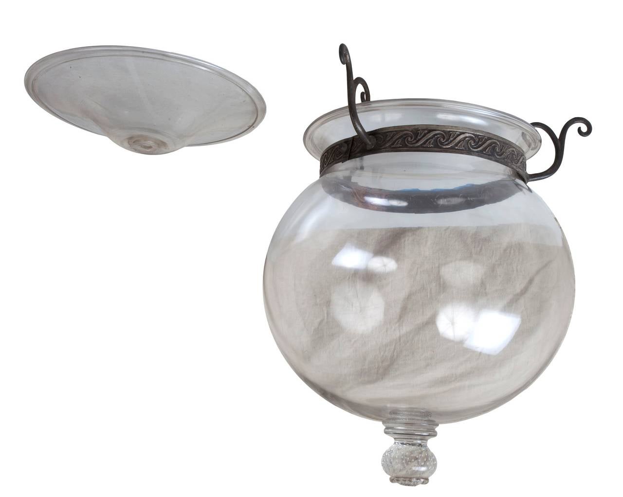 Late 19th Century Hall Lantern with Smoke Cap, English 1
