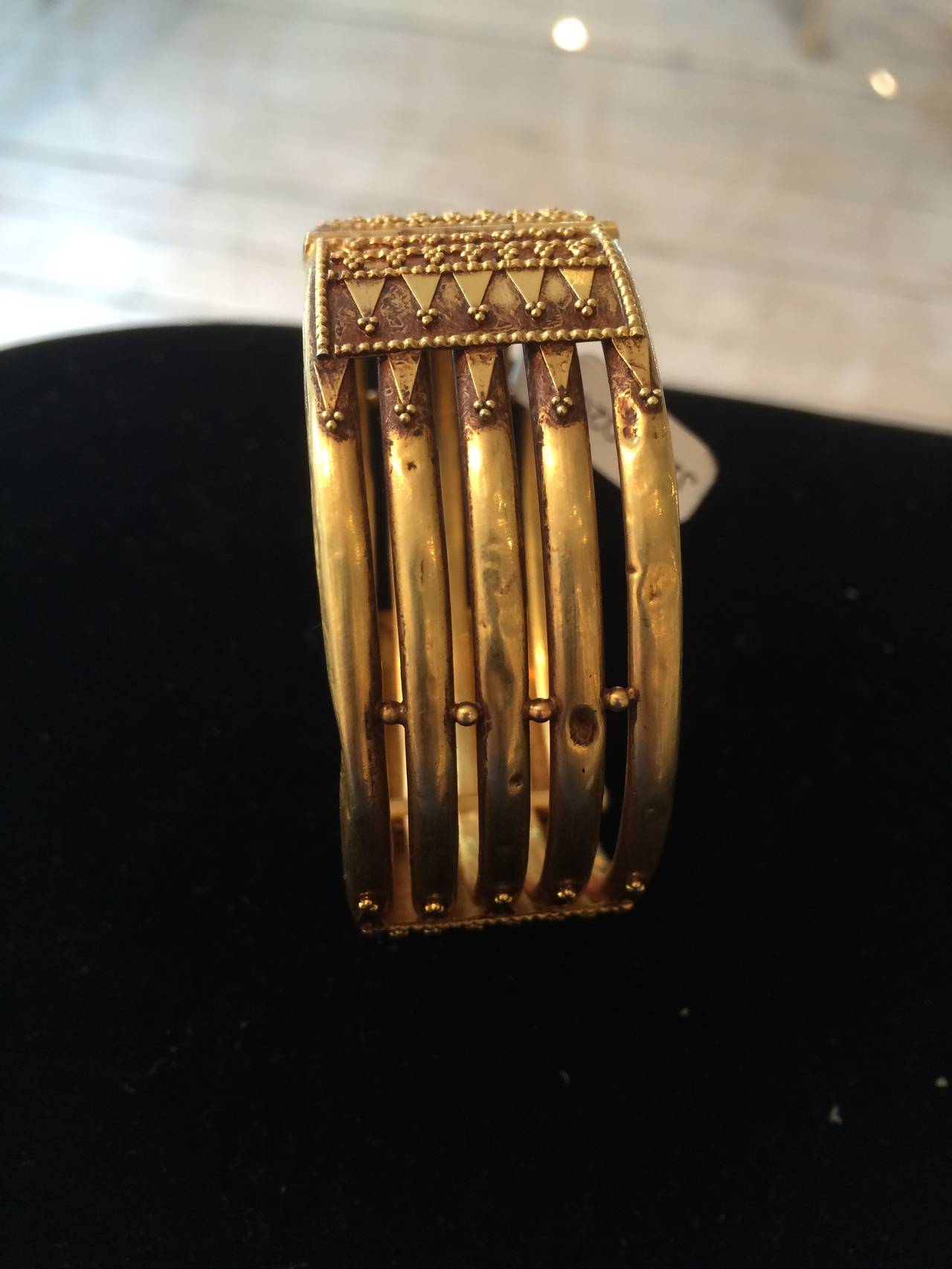 22kt yellow gold custom made stylish design fabulous flexible bracelet