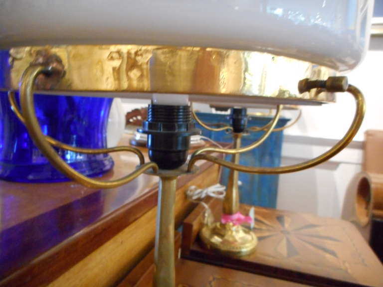 Mid-20th Century Pair of Ship's Stateroom Table Lamps, Mid-Century