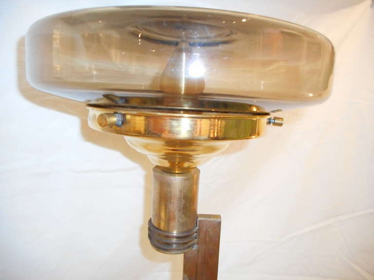 Pair of Stateroom Table Lamps from French Vessel SS Norway, Midcentury In Excellent Condition In Nantucket, MA