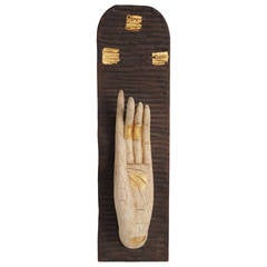 Carved Wooden Buddha's Gesture of Protection Abhaya Mudra