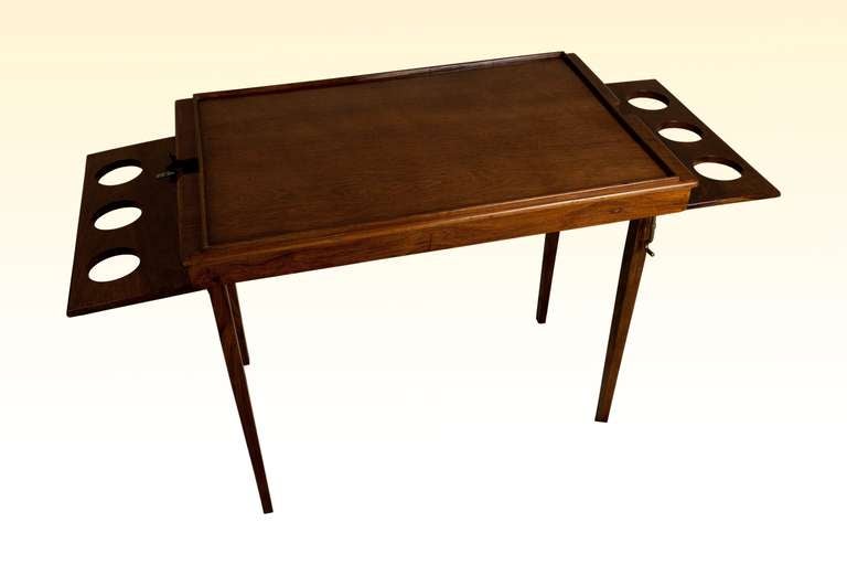 Rare Antique Nautical Folding Teak Table With Cup Holders At 1stdibs Mid Century Nautical Table With Cup Holders Which Will Fold Up And Flat Teak