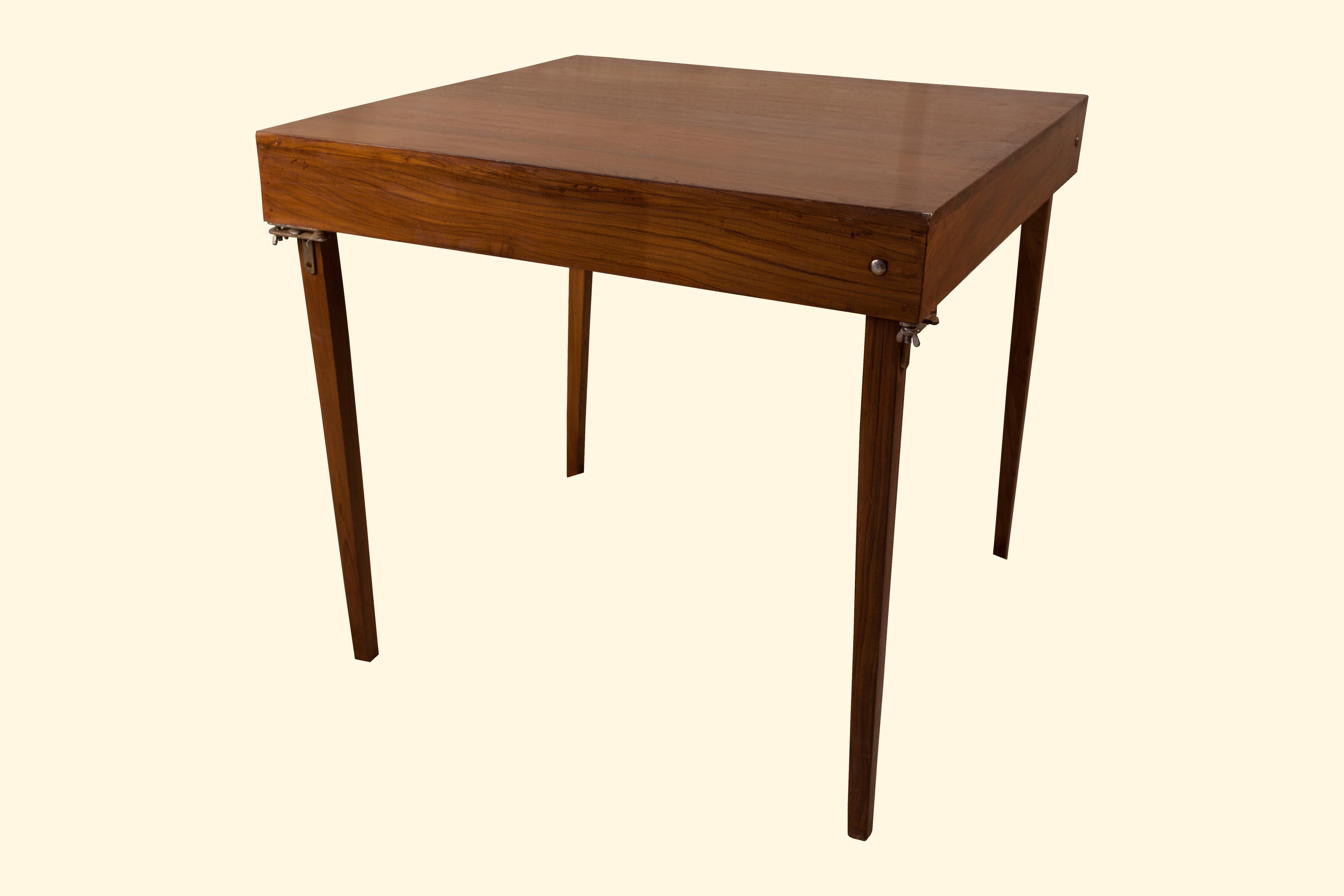 Early 1900's British Campaign Teak Folding Card Table