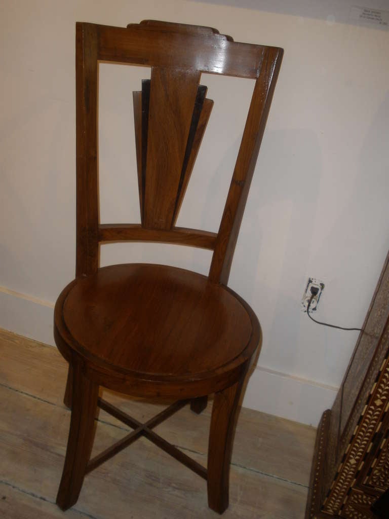 Mid-20th Century Set of 6 Art Deco Period Dining Chairs