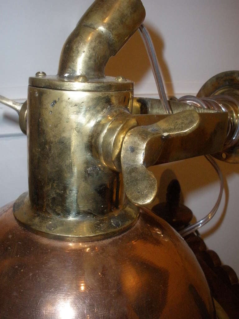Unknown Nautical Copper and Brass Deck Light, used as a Pendant or Sconce