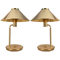 Pair of Nautical Vintage Brass Table Lamps
