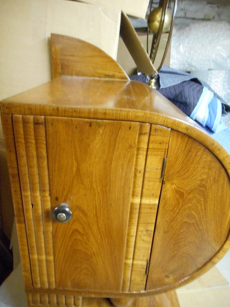 Pair of Art Deco Period Teak Side Tables For Sale at 1stdibs