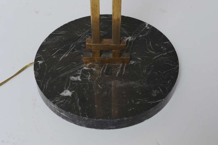 20th Century Deco Period Brass Torchiere Floor Lamp