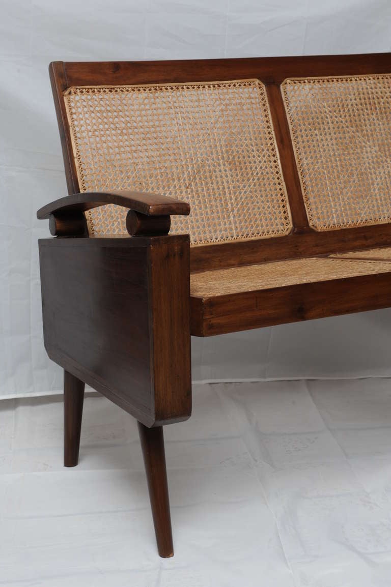 Mid-Century Suite of Three Teak Chairs and Loveseat in Style of George Nakashima 1