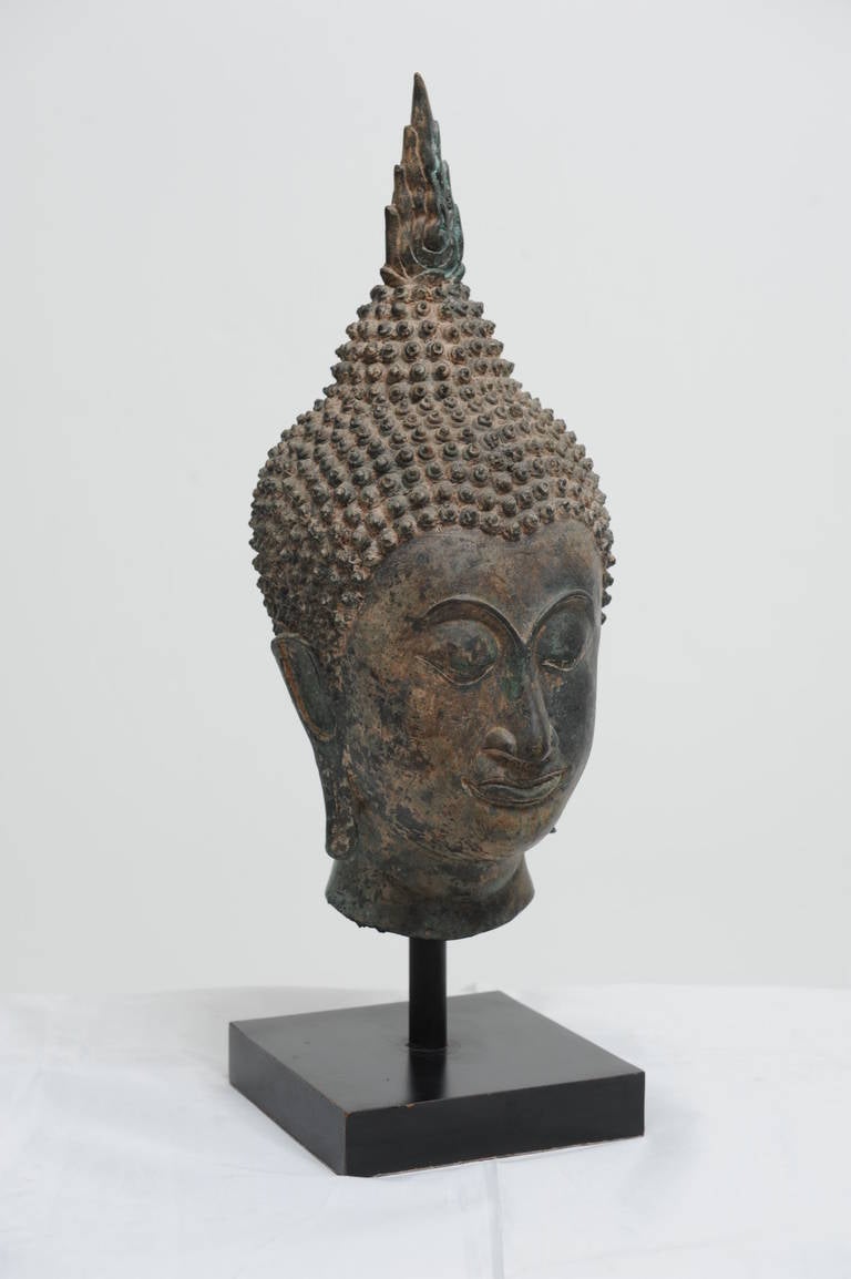 Mid Century Bronze Thai Buddha