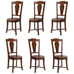 Set of 6 Art Deco Period Dining Chairs