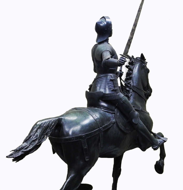 Equestrian Joan of Arc by Paul Dubois In Excellent Condition For Sale In Mexico, MX