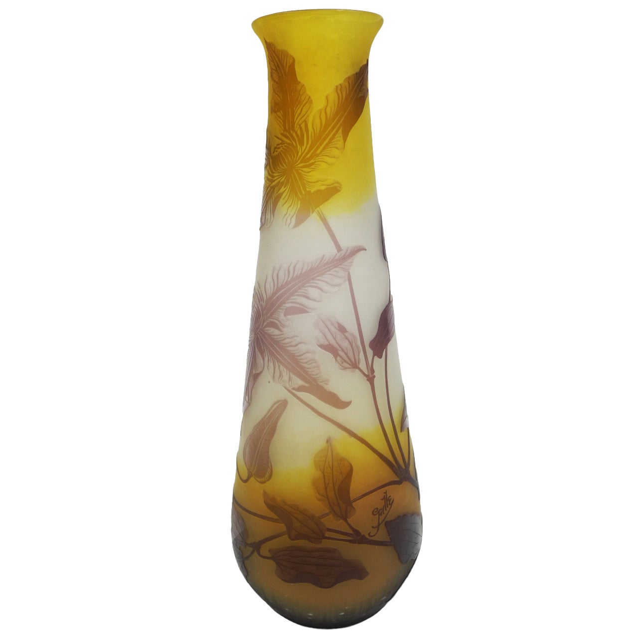 Flower Vase by Émile Gallé For Sale