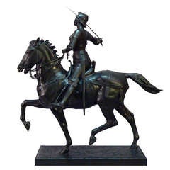 Antique Equestrian Joan of Arc by Paul Dubois