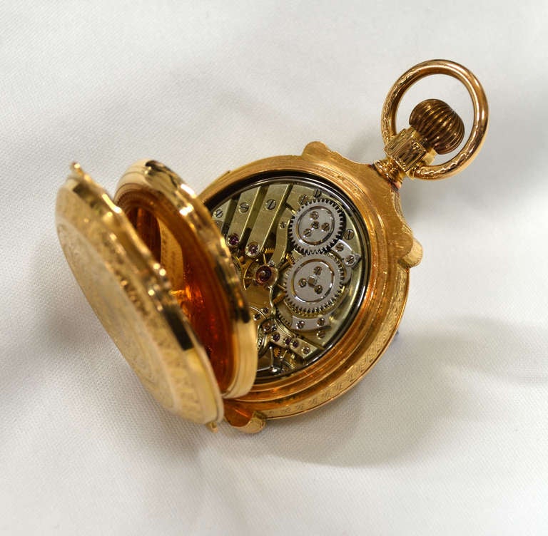 19th Century Gold Pocket Watch -Minute Repeater ca. 1880 For Sale