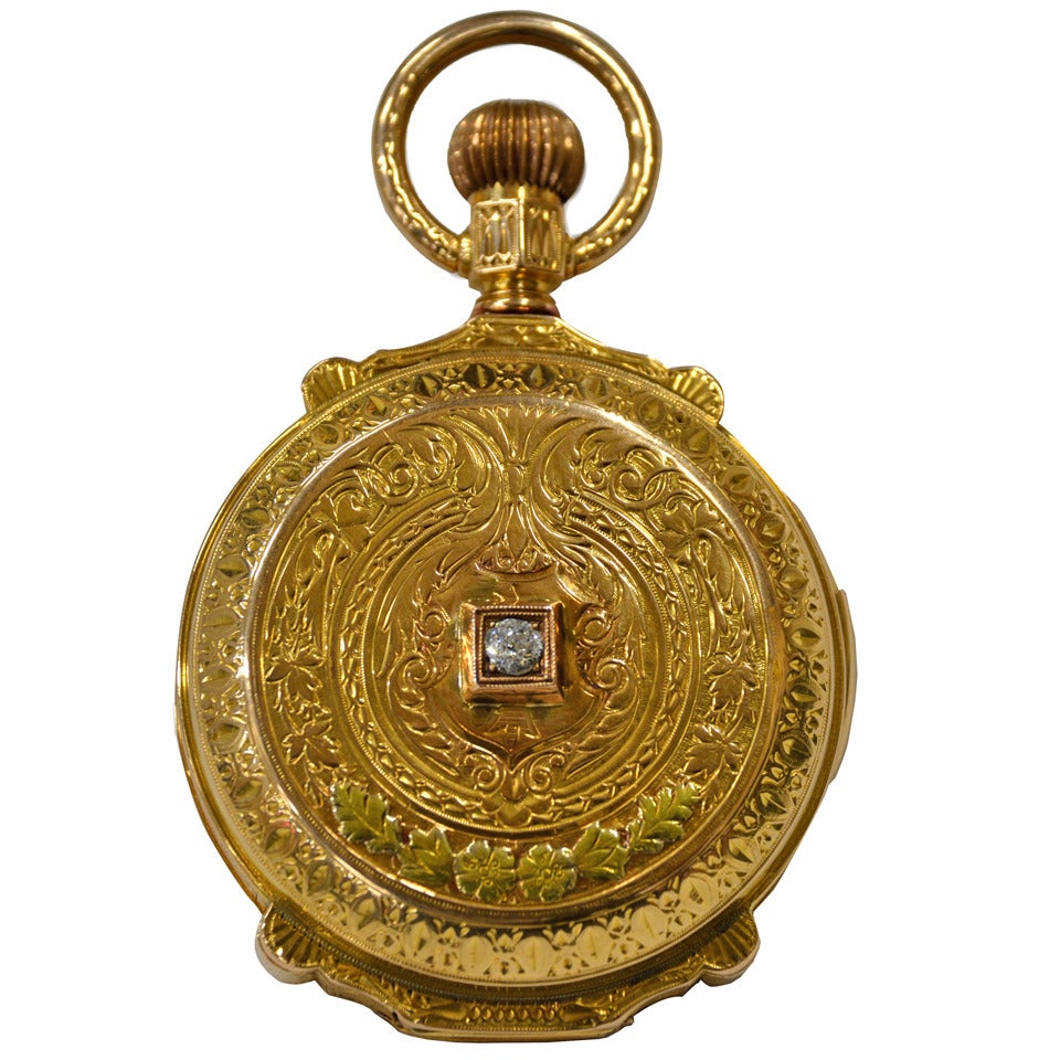 Gold Pocket Watch -Minute Repeater ca. 1880 For Sale