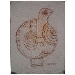 Roger Capron Decorative Plate - Vallauris circa 1990