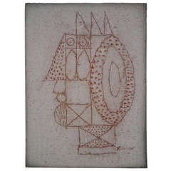 Roger Capron Decorative Plate - Vallauris circa 1990