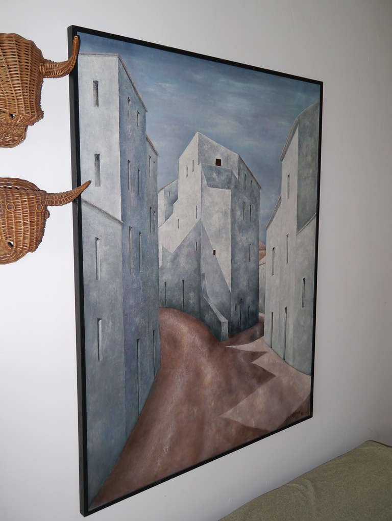 French Huge Painting by Jean Pierre Capron, France 1973 For Sale
