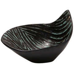 Free Form Ceramic Bowl Signed by Roger Capron
