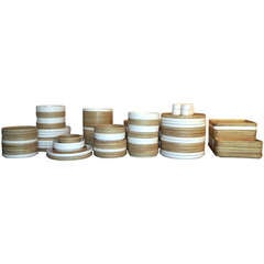 Modernist Set Of Stackable Dinnerware By Niderviller - France Circa 1970