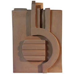 Ocher Earth Sculpture by Jacques Barbier, 1990 8