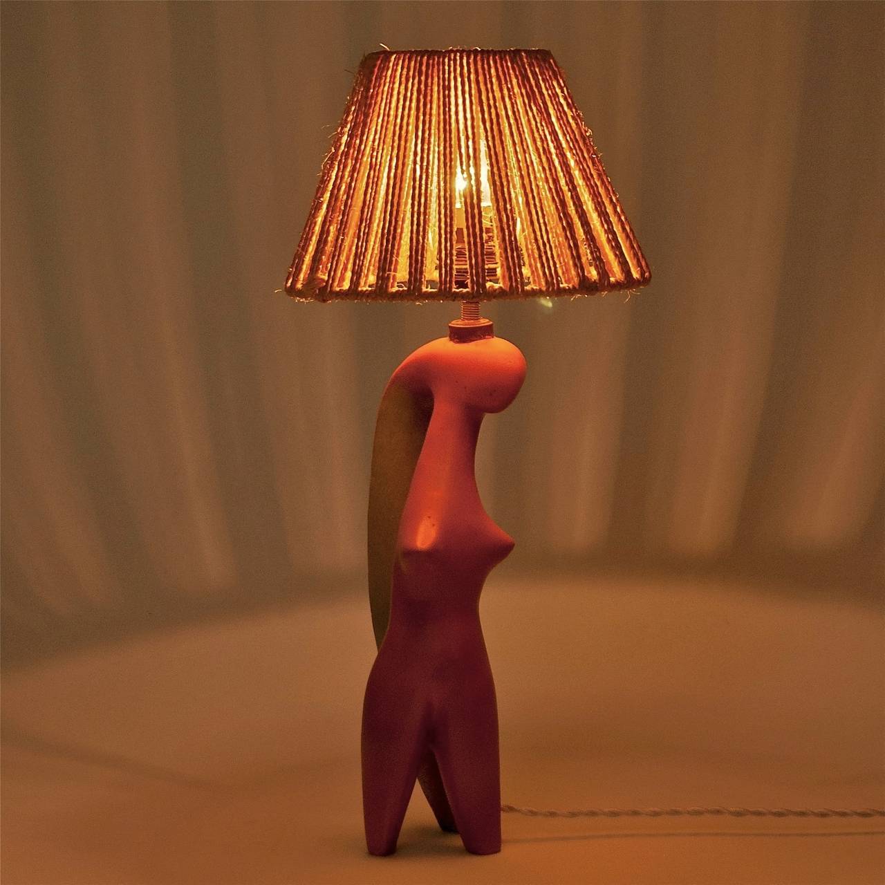 Glazed Ceramic Table Lamp by Jacques Blin