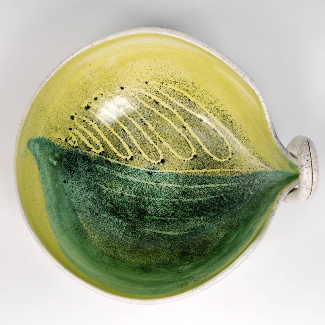 Mid-Century Modern Large Ceramic Bowl by Mado Jolain