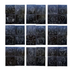 A Complete Set of 36 Art Tiles by Roger Capron - Vallauris - 1982