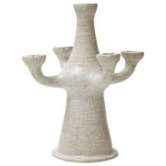 Mid-Century Ceramic Candlestick